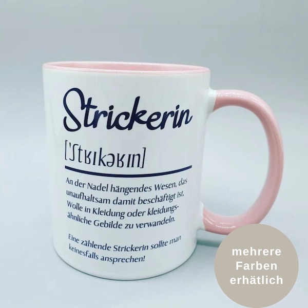 Tasse Strickerin | Stricken | Kaffeetasse | Teetasse | Spruch Stricken | Geschenk stricken