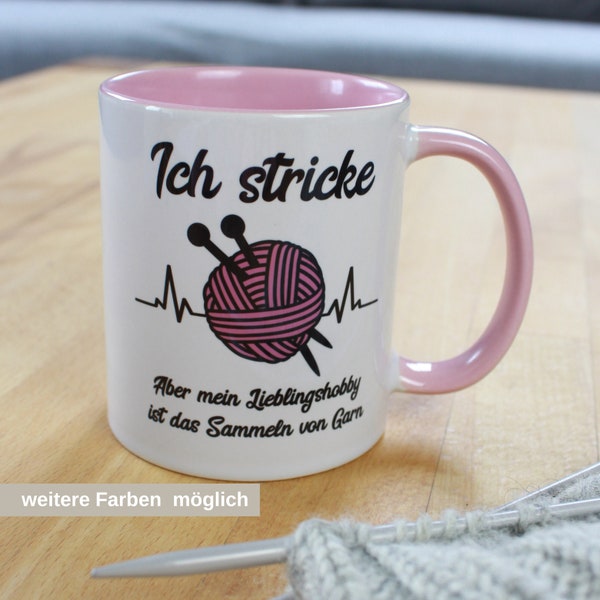 Tasse "Ich stricke" |  Tasse Stricken |  knitting | Kaffeetasse | Teetasse | Geschenkideen | Strickerin | Strickzubehör | Tasse Wolle