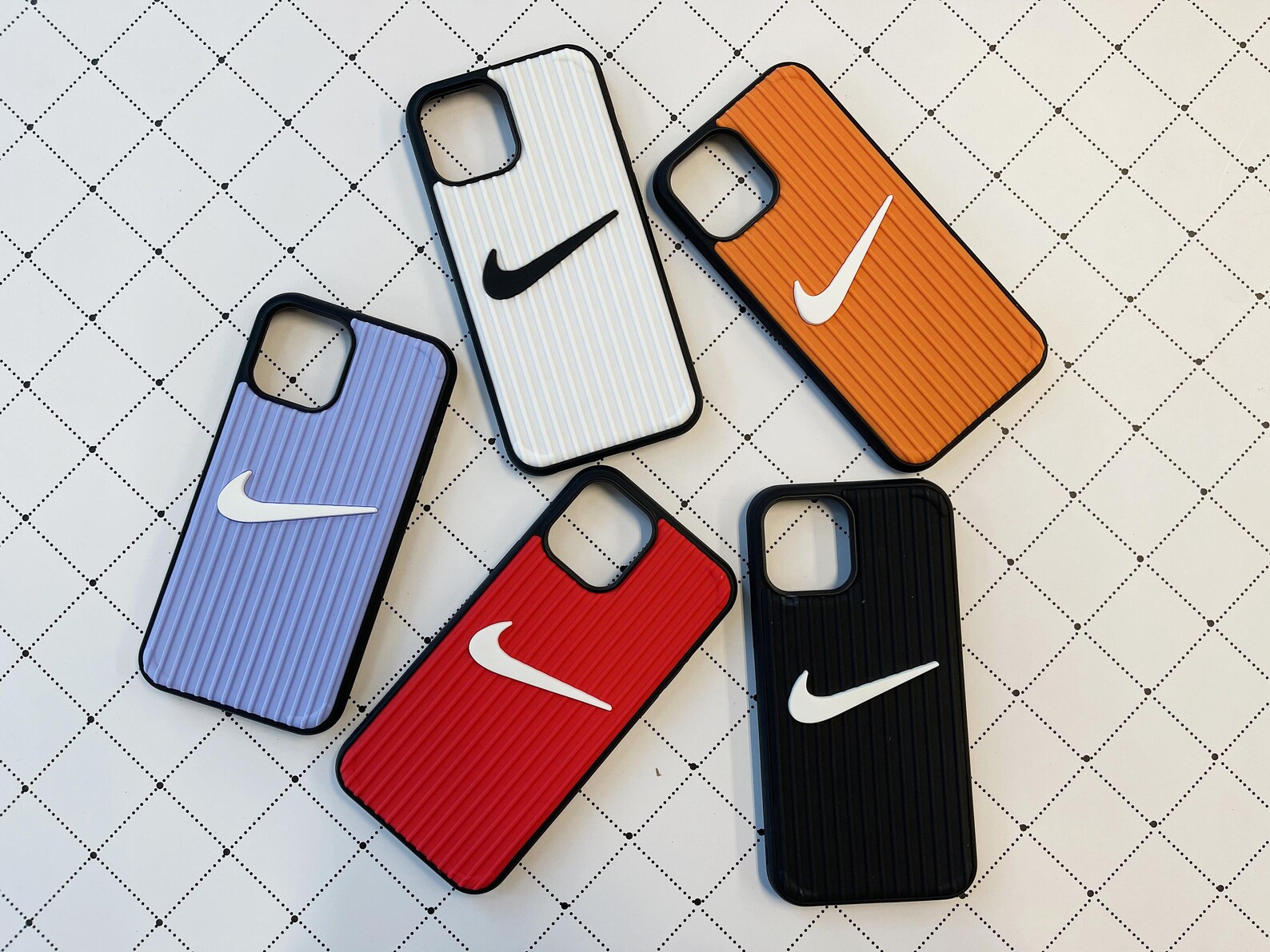 Nike inspiré rayé iphone 12 cas x xr pomme iphone étui xs max Etsy