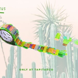 ¡Nuevo! Bande 180pcs Cactus Washi Sticker Roll Japan Plant Beautiful Cute Bullet Journal Scrapbook Diary Planner Gift #simplyadorable