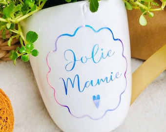 Vase personnalisé Mamie, cadeau d’anniversaire fête grand-mère