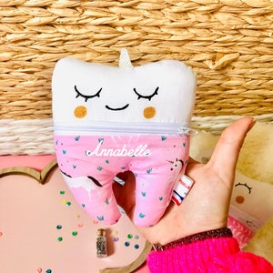 Personalized milk tooth box for children Licorne