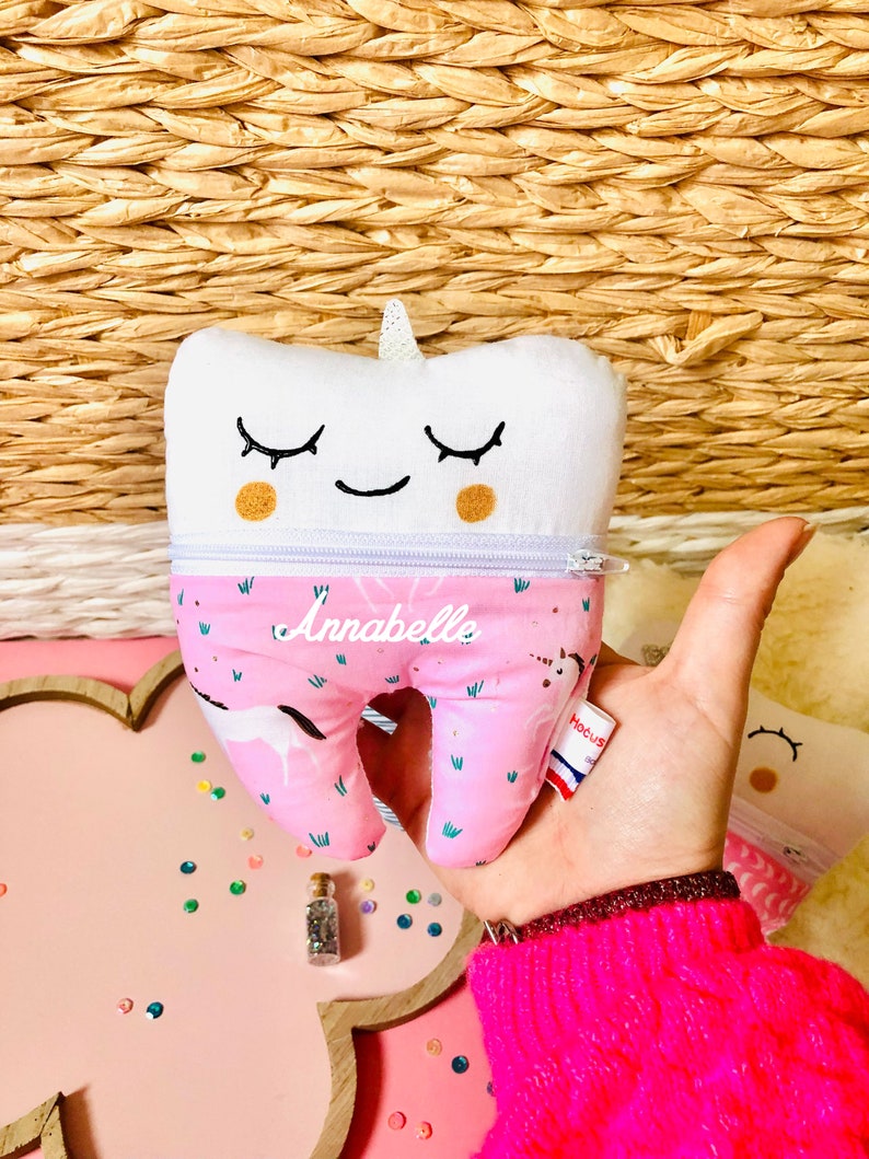 Personalized milk tooth box for children Licorne