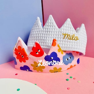 Personalized birthday crown for children - 1 to 9 year old birthday - original gift and costume
