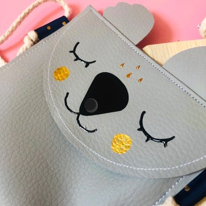 Personalized rabbit child's coin purse, girl's pouch, Christmas gift and girl's birthday Koala
