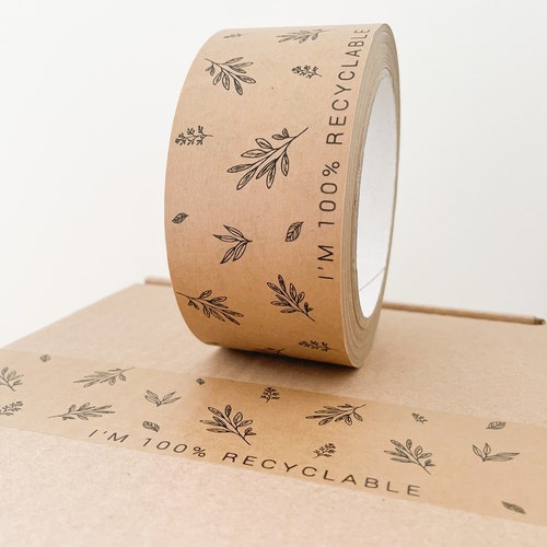 Eco Friendly Paper Tape 48mm Wide and 50m Long Brown Paper Etsy