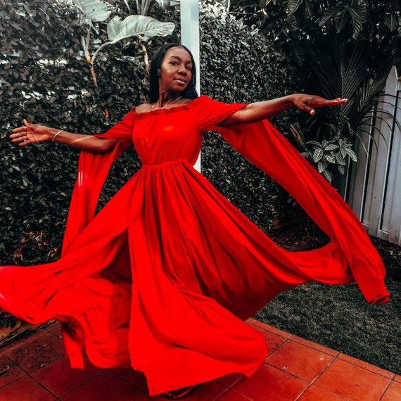 Long Flowy Dress for photoshoot Flowy Maxi DressWomen's Etsy