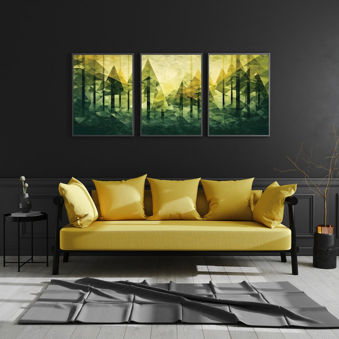 Triptych Wall Art, 3 Piece Art Print, Triptych Prints, Forest Triptych