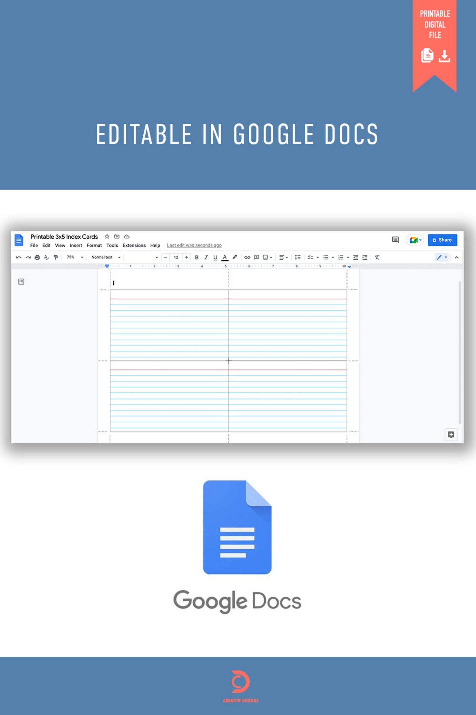 Index Cards, Printable Index Cards, Index Card 3x5, Printable 3x5 Index ...