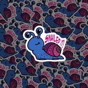 Escargot, Sticker escargot, Sticker escargot mignon, Sticker, Escargot, Sticker imperméable, Sticker escargot, jeu de mots escargot, Sticker escargot Cottagecore
