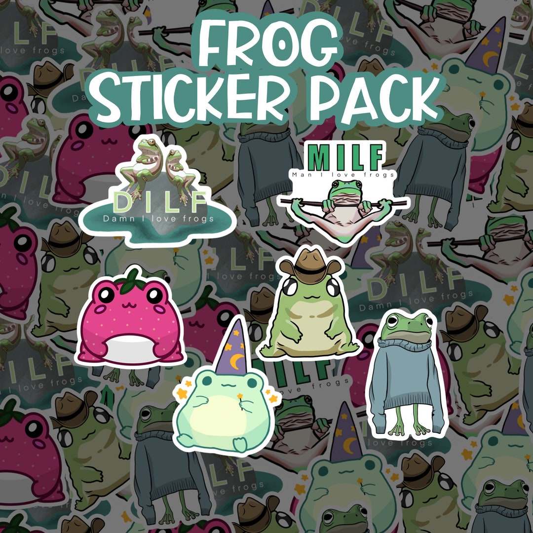 Frog Sticker Pack Upgraded, Frog Stickers, Sticker Pack, Cute Frogs ...