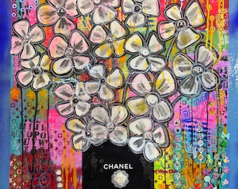 FLEURS de CHANEL - Modelo único de resina epoxi 3D 100*100 cm