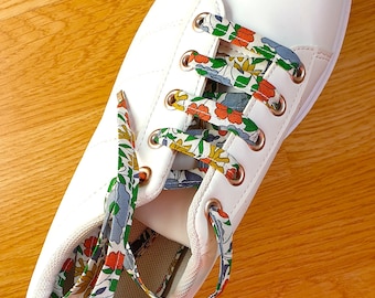 Paire de lacets de chaussures Liberty Poppy - Fabriqué en France