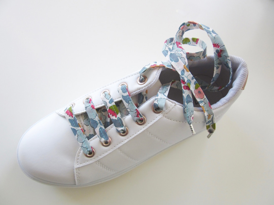 Lacets en liberty Capel Géranium pour chaussures montantes