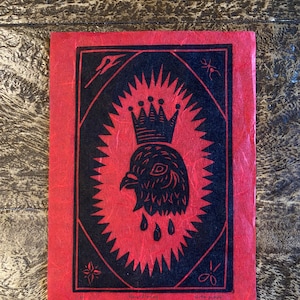 Hereditary original linocut print