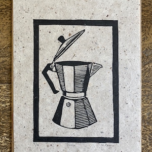 La Greca original linocut print