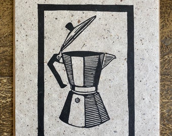 La Greca original linocut print