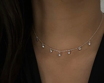 Spike studded geometrical triangle necklace choker boho gypsy glam rock choker on leather vegan rope