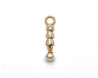 Perle Charme, baumelnde Ohrring Charme, Mix and Match Ohrringe, maßgeschneiderte Ohrringe, Geschenk für sie x