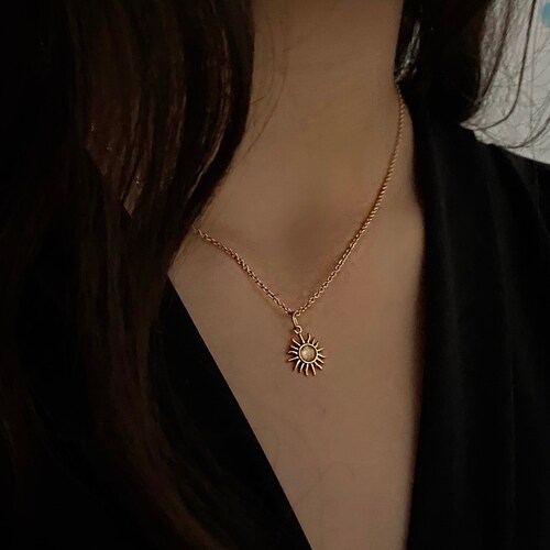 Moonstone Sun Necklace Moonstone 