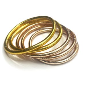 Buddhist gold bangle bracelet , Kumlai mantra bracelet , gold leaf bracelet