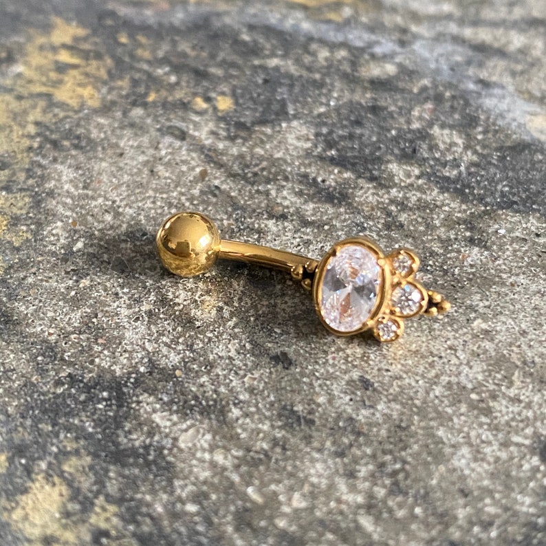 belly stud CZ indian belly banana UK flower belly ring gold belly bar,barbell stud body jewellery Geometric belly bar cartilage