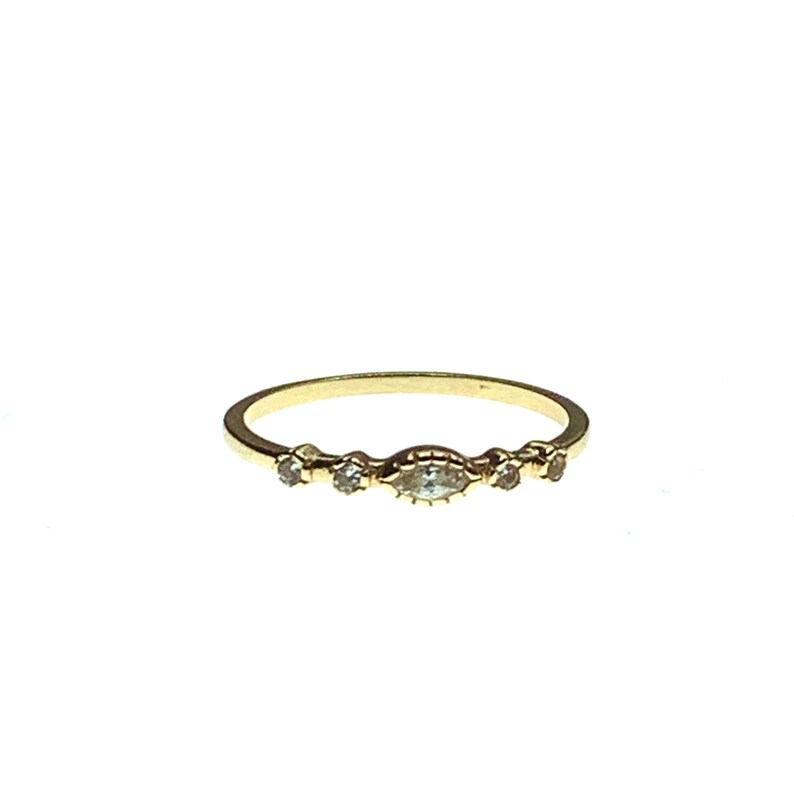 Solid 14K gold ring gold ring with CZ anniversary CZ ring engagement ring stackable ring gift gold ring dainty gold ring premium