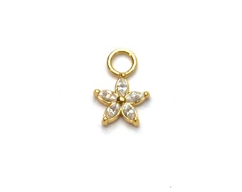 Bloembedel, oorbelbedel, mix en match oorbellen, op maat gemaakte oorbellen, extra bedel, hangende bedel, cadeau voor haar x