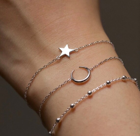 Dainty Star Bracelet Starburst Bracelet Celestial Dainty and