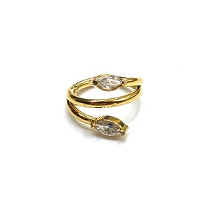 Marquise segmentring, gedraaide CZ Helix hoepel, marquise gouden clicker, zilveren Tragus Earring, U.K, kraakbeenhoepel, piercing