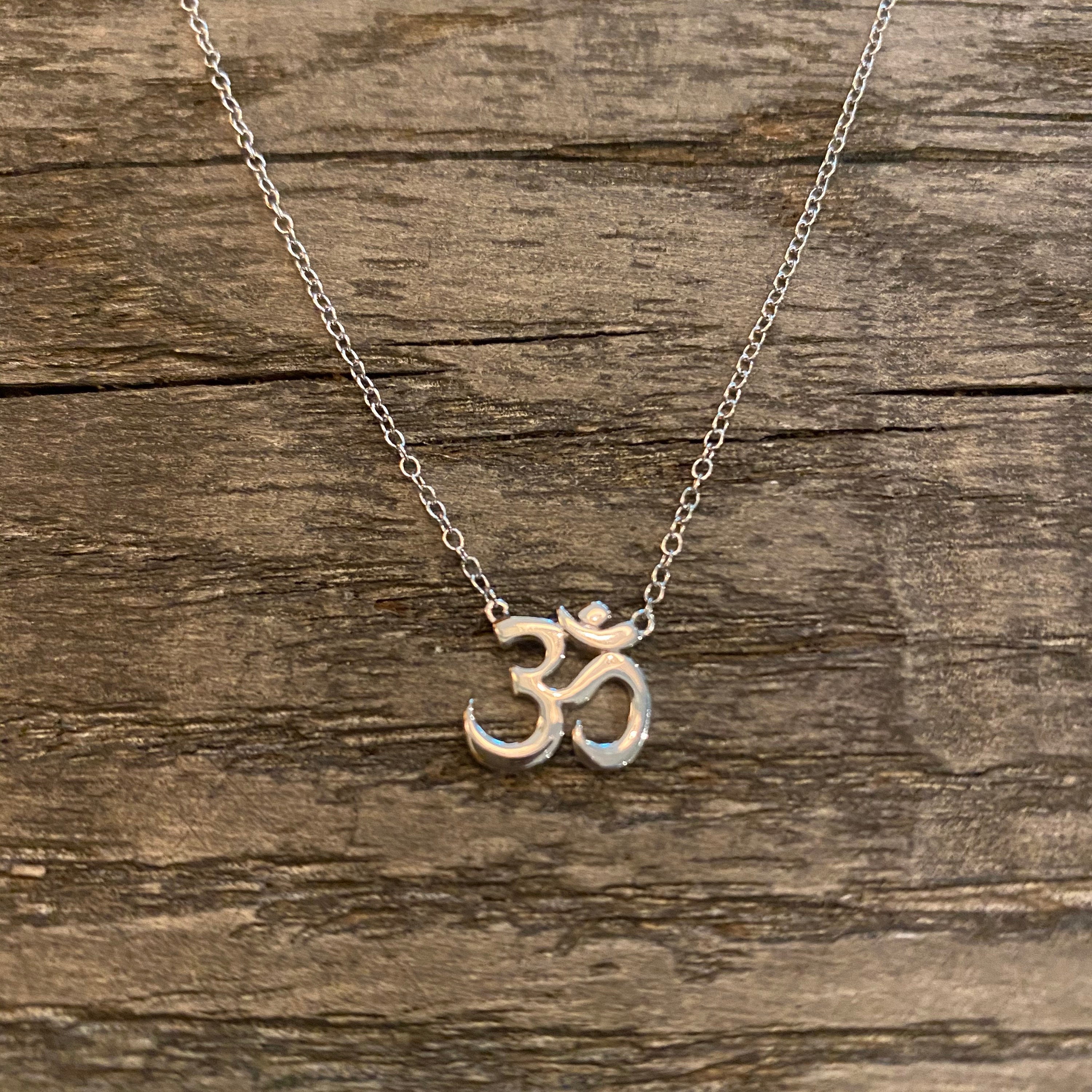 Ohm necklace ohm pendant yoga jewellery ohm symbol yoga Etsy