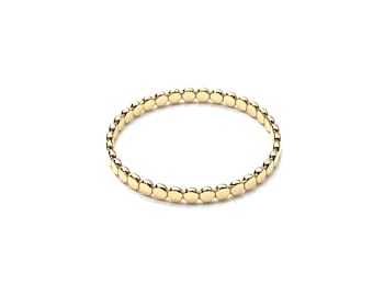 Anneau d'empilage de disque plat, anneau d'or pointillé, anneau minimal de Goldfilled, anneaux d'empilage, cadeau pour elle, anneau