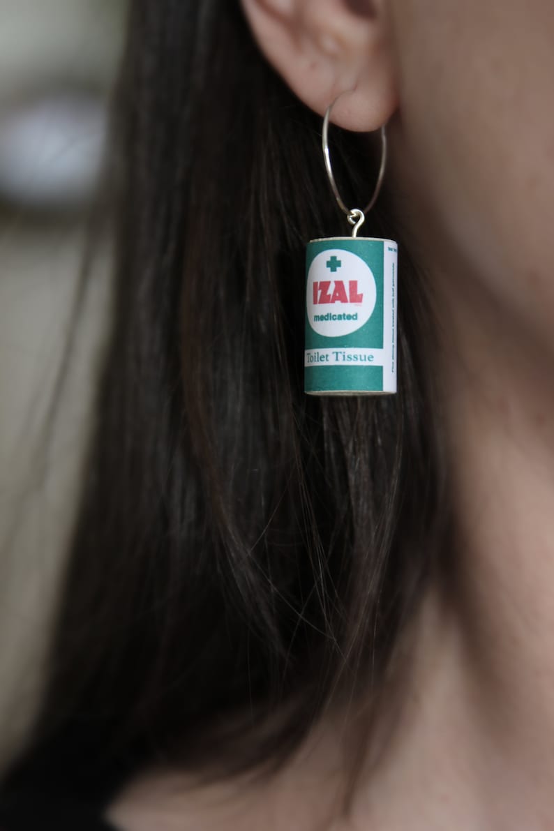 quevid 20 izal germicidal toilet tissue earrings etsy quevid 20 izal germicidal toilet tissue earrings etsy