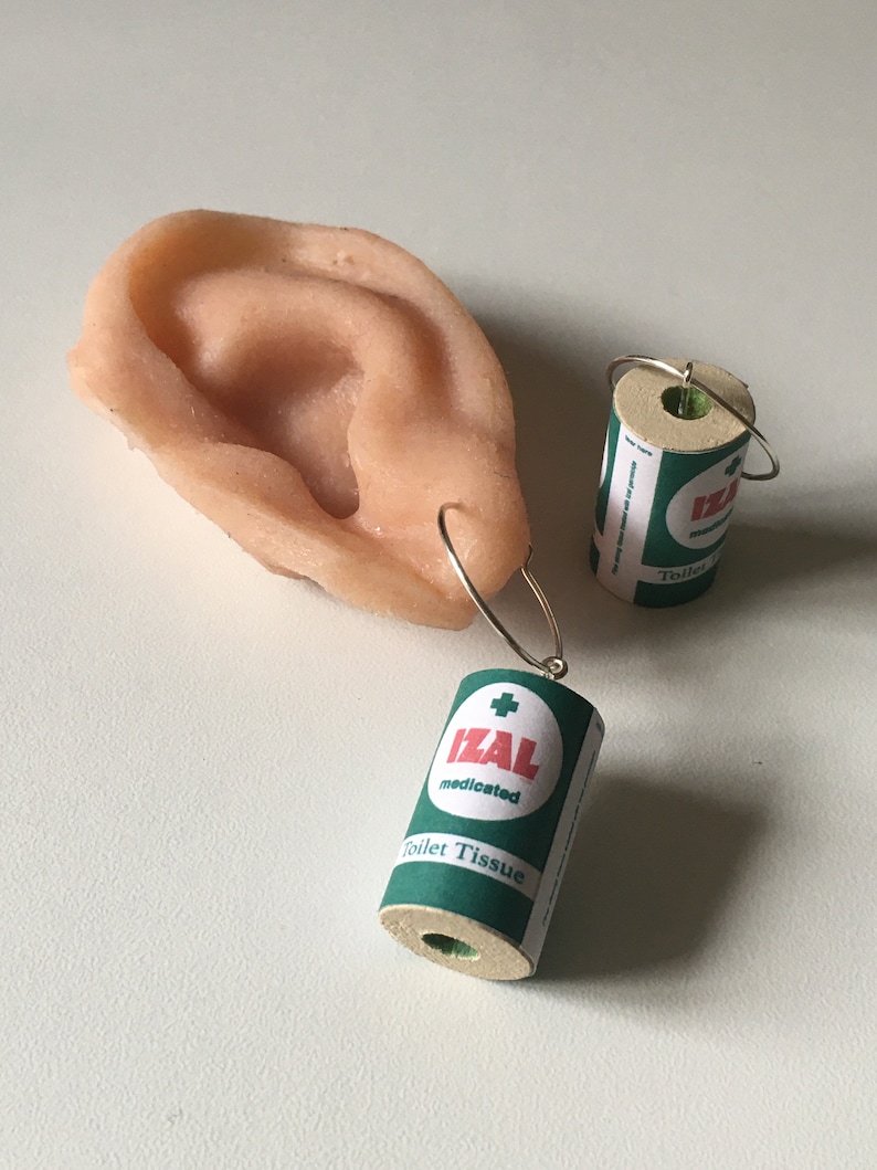 quevid 20 izal germicidal toilet tissue earrings etsy quevid 20 izal germicidal toilet tissue earrings etsy