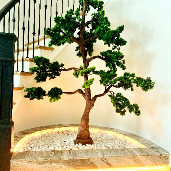 6.5ft Faux Bonsai Tree | Large Artificial Zen Garden Decor