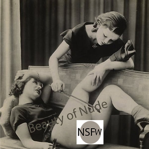 Vintage d’art lesbien, imprimé Boudoir des années 1930