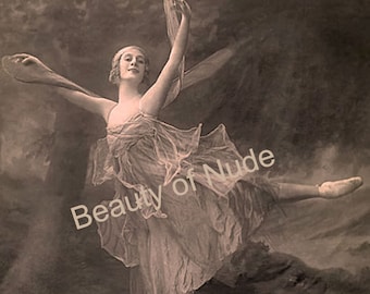 Decoración de ballet vintage, impresión artística retro de Anna Pavlova