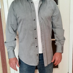 Vintage Dolce and Gabbana Grey Cotton Long Sleeve Shirt