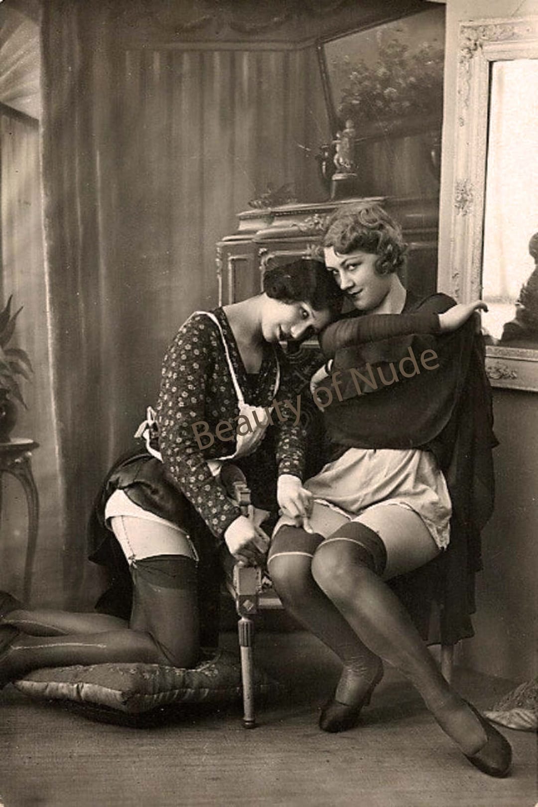 Sensual Lesbian Art Vintage Naughty Maid and Mistress 1920s - Etsy