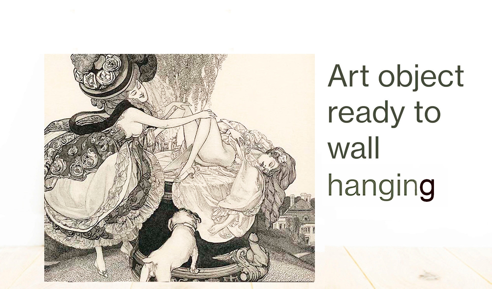 Mature Content Female, Lesbian Art Vintage, Print From Erotic ...