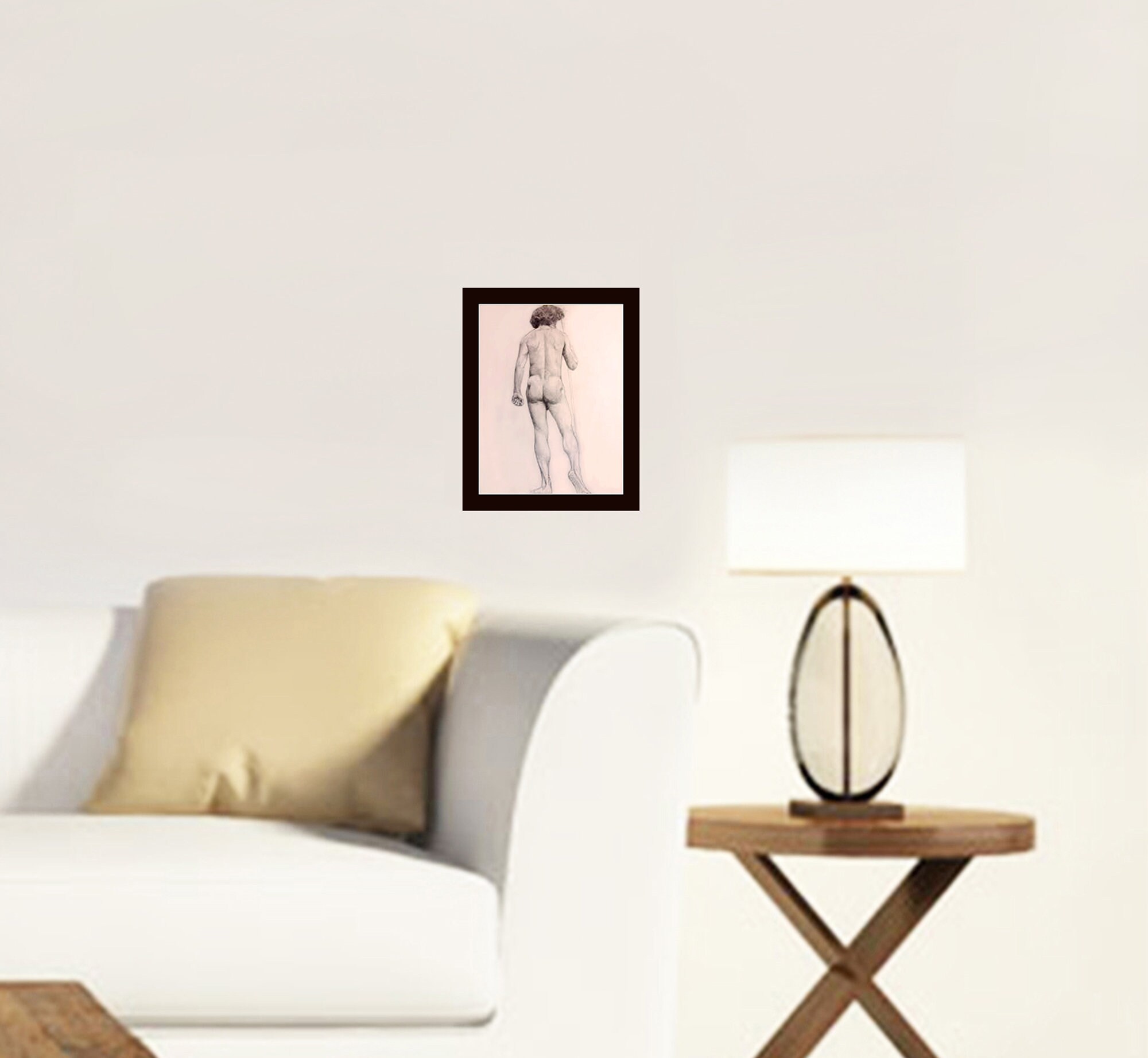 Male Nude Figure Drawing Sexy Naked Male Butt Body Sketch - Etsy