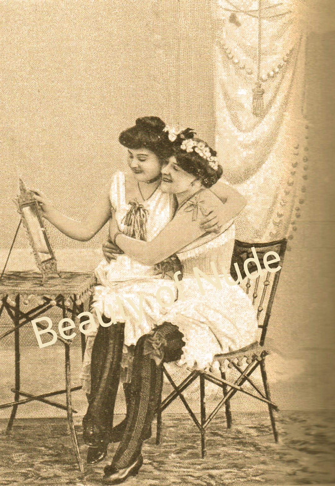 Sensual Lesbian Art Vintage 1920s Boudoir Print Etsy