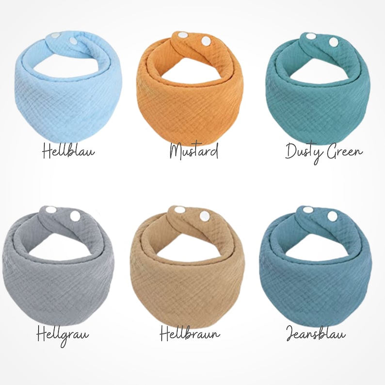 Personalisierte Baby Halstücher aus Musselin Einzigartiges Geschenk für neue Eltern Bild 3