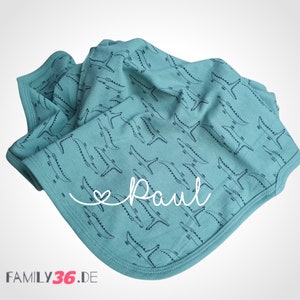 Baby Blanket Sommerdecke Pippi personalisiert mit Namen Bild 1