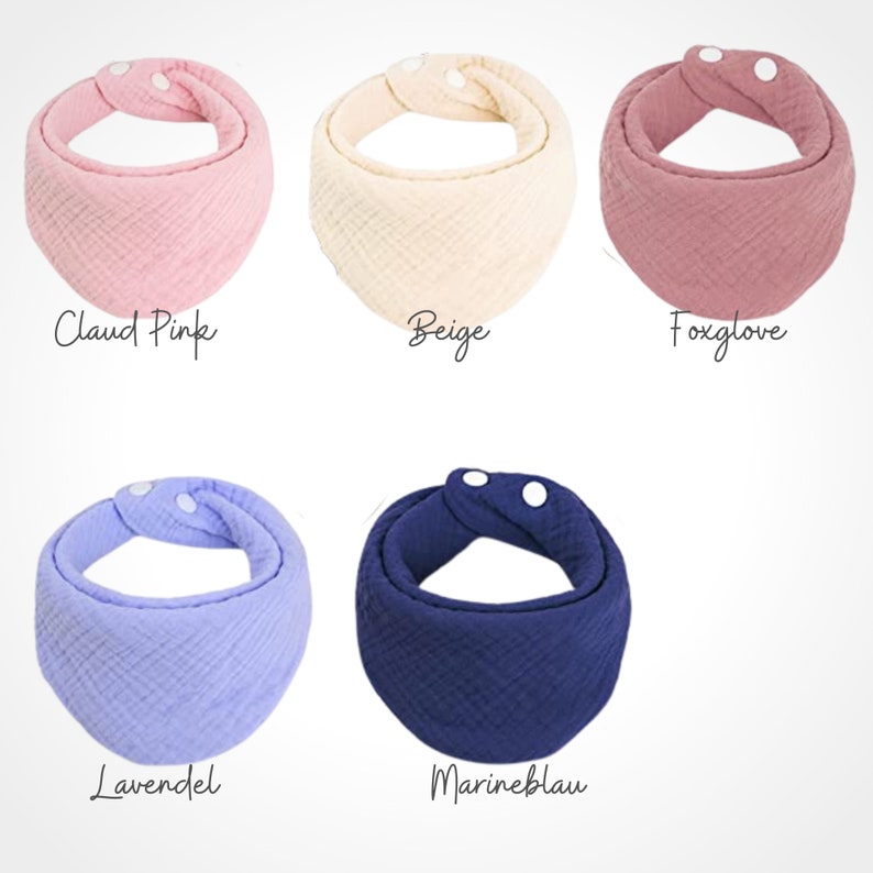 Personalisierte Baby Halstücher aus Musselin Einzigartiges Geschenk für neue Eltern Bild 2
