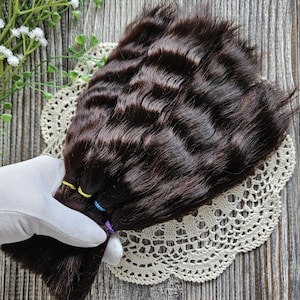Mohair Doll Hair (Espresso) – Natural Mohair Locks for Doll Wigs, DIY Wig Making and Handmade Doll Hair Supplies