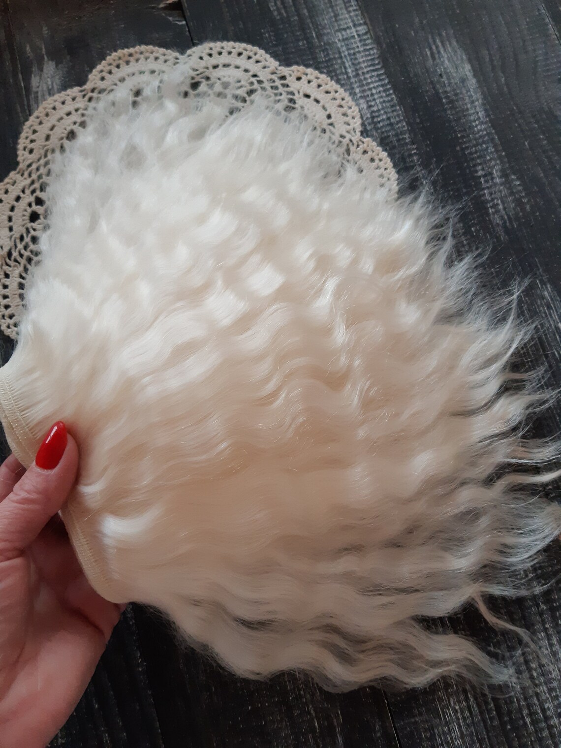 Mohair Weft Blond Mohair Puppenhaare bio. Weft Mohair Etsy