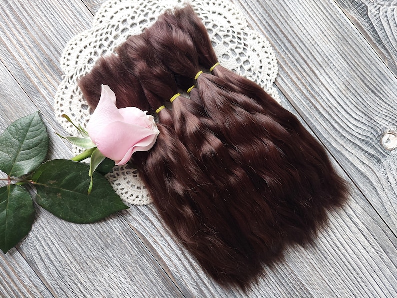 Natural doll hair mohair for crafting supplies