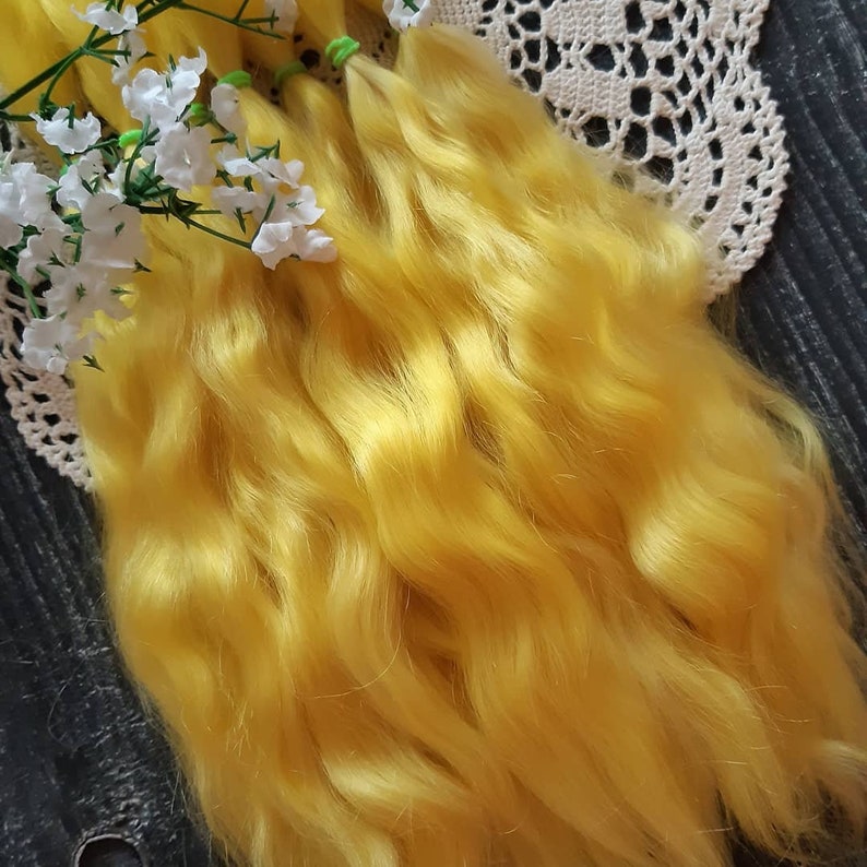 Doll hair Mohair doll hair Mohair strands Mohair lock Мohair Etsy