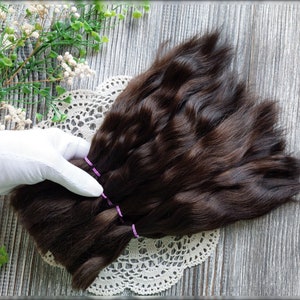 Doll hair. Made from natural Angora goat hair. Perfectly suitable as a hair for dolls. Mohair doll hair is also great for making doll wigs. Color